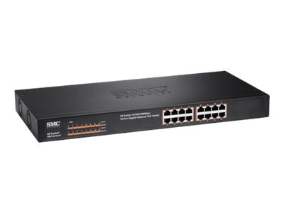 SMC EZ Switch SMCGS1601P - switch - 16 ports - unmanaged