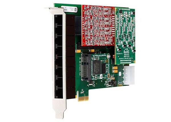 Digium 1A8B06F 8 Port 8-FXS/0-FXO PCI-e Card