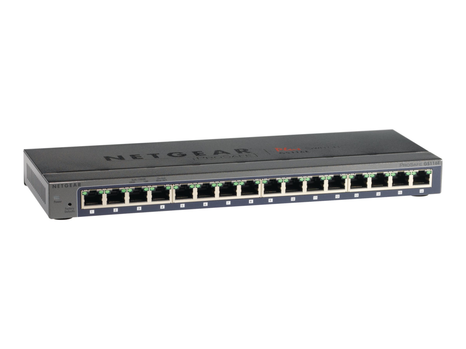 NETGEAR Plus GS116Ev2 - switch - 16 ports - managed