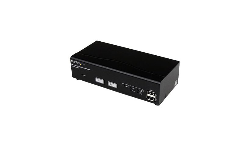 StarTech.com 2 Port USB DVI KVM Switch with DDM Fast Switching and Cables