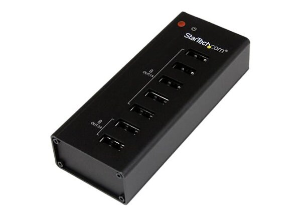 StarTech.com 7 Port Dedicated USB Charging Station (5 x 1A, 2 x 2A)