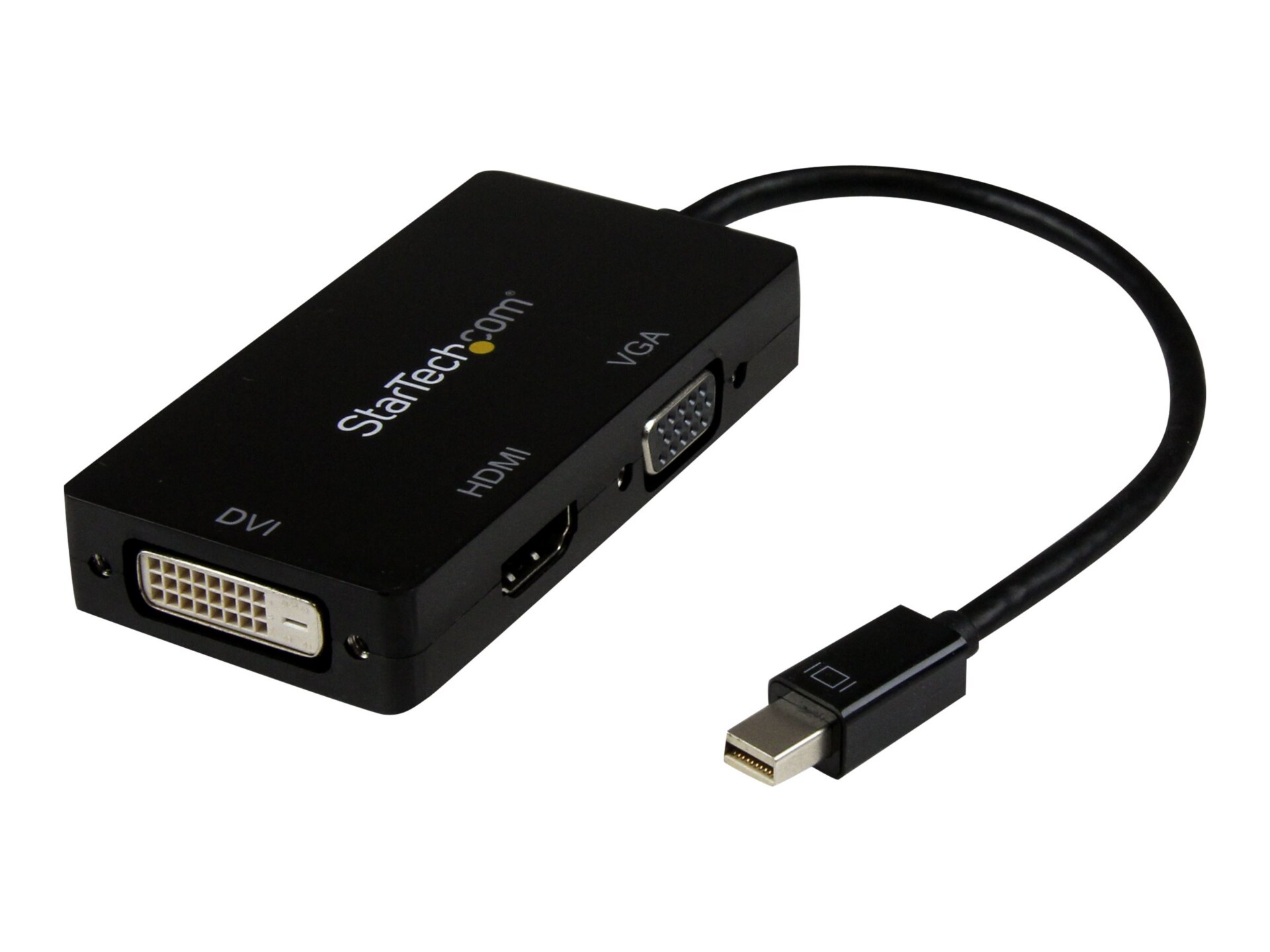 StarTech.com Mini DisplayPort Adapter - 3-in-1 - 1080p - Monitor Adapter - Mini DP to HDMI / VGA / DVI Adapter Hub