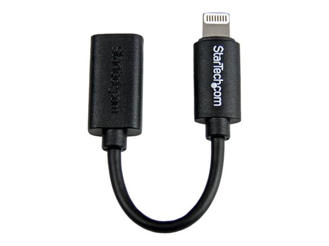 StarTech.com Black Micro USB to Lightning Adapter for iPhone iPod iPad