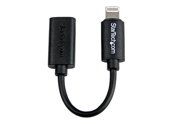 StarTech.com Black Micro USB to Lightning Adapter for iPhone iPod iPad