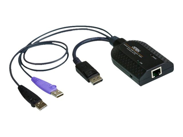 ATEN KA7169 DisplayPort USB Virtual Media KVM Adapter Cable with Smart Card Reader (CPU Module) - KVM / audio / USB