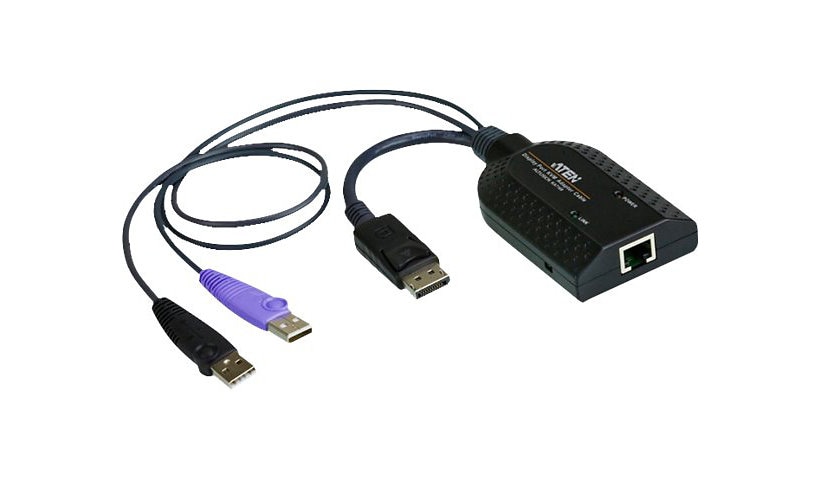 ATEN KA7169 DisplayPort USB Virtual Media KVM Adapter Cable with Smart Card Reader (CPU Module) - KVM / audio / USB