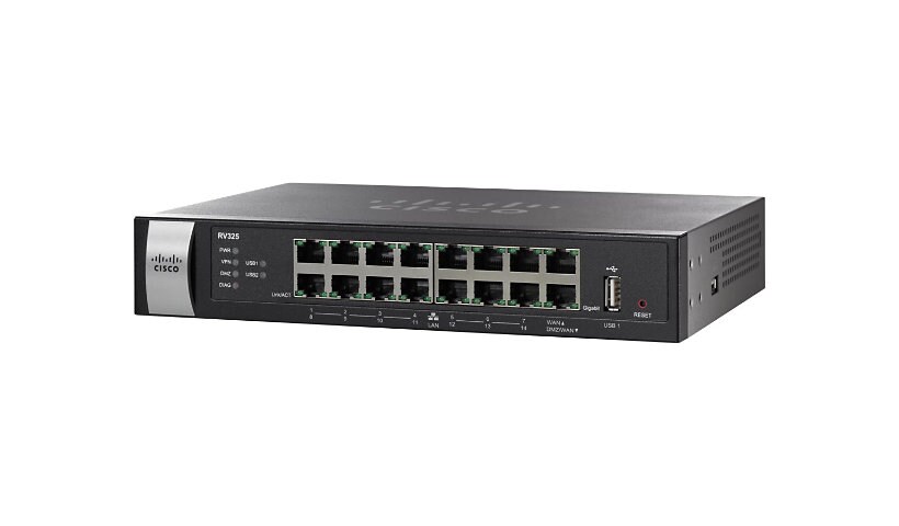 Cisco RV325 Dual Gigabit WAN VPN Router - 14 Port