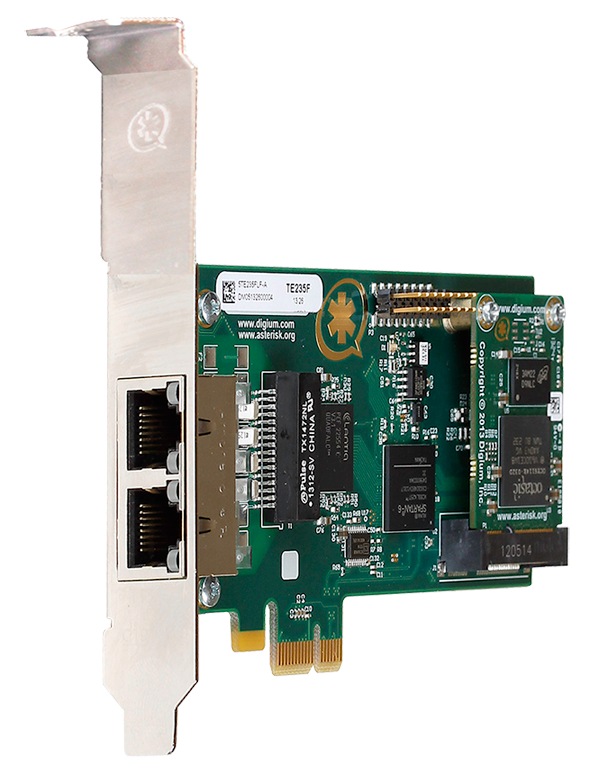 Digium Single Span T1 E1 J1 PRI PCI Express Card