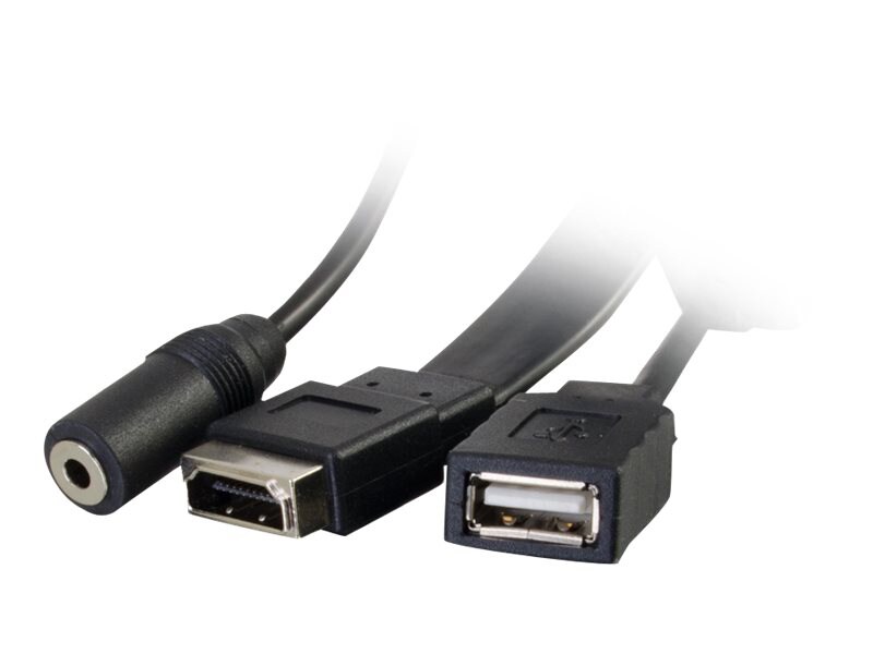 Thumbnail 4 of 5 for C2G HDMI, VGA, 3.5mm and USB Pass Through Single Gang Wall Plate - Aluminum