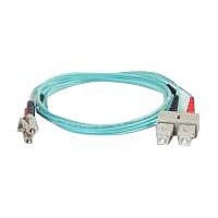 C2G 3m LC-SC 50/125 Duplex Multimode OM4 Fiber Cable - Aqua - 10ft - patch