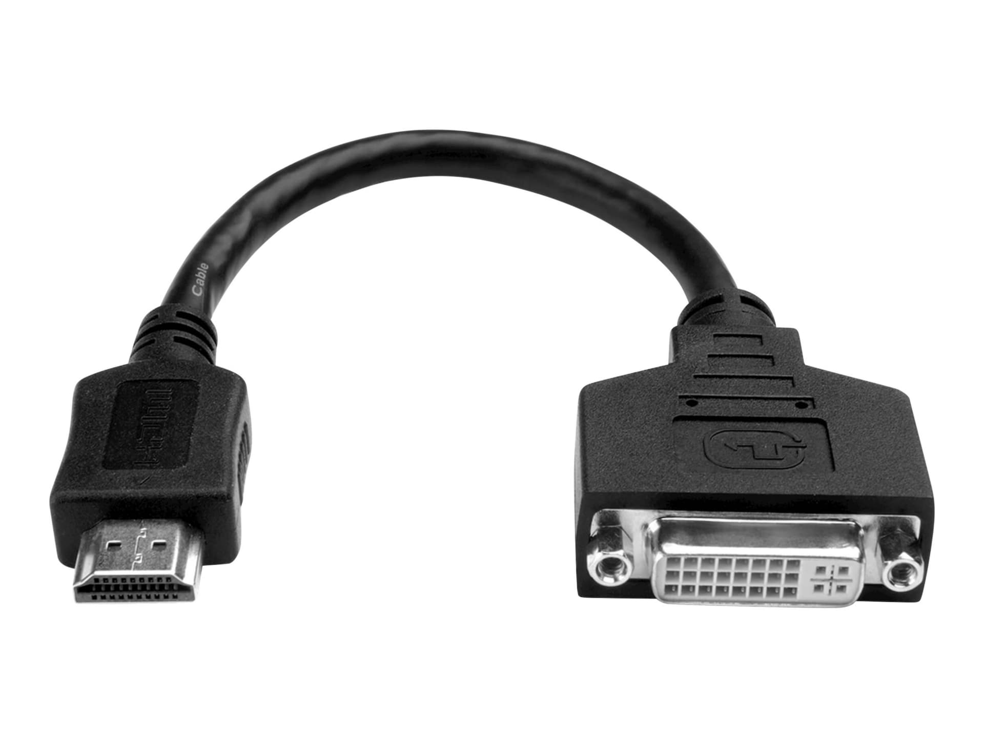 Eaton Tripp Lite Series HDMI to DVI Adapter Video Converter (HDMI-M to DVI-D F), 8-in. (20.32 cm) - adapter - 8 in