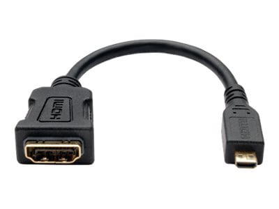 Eaton Tripp Lite Series Micro HDMI to HDMI Adapter for Ultrabook/Laptop/Desktop PC - (Type D M/F), 6 in. (15.2 cm) -