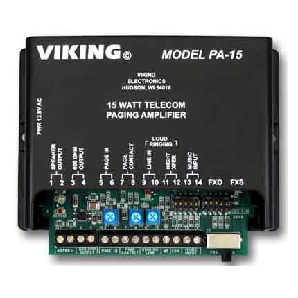 VIKING 15WATT PAGING AMP W/BG MUSIC