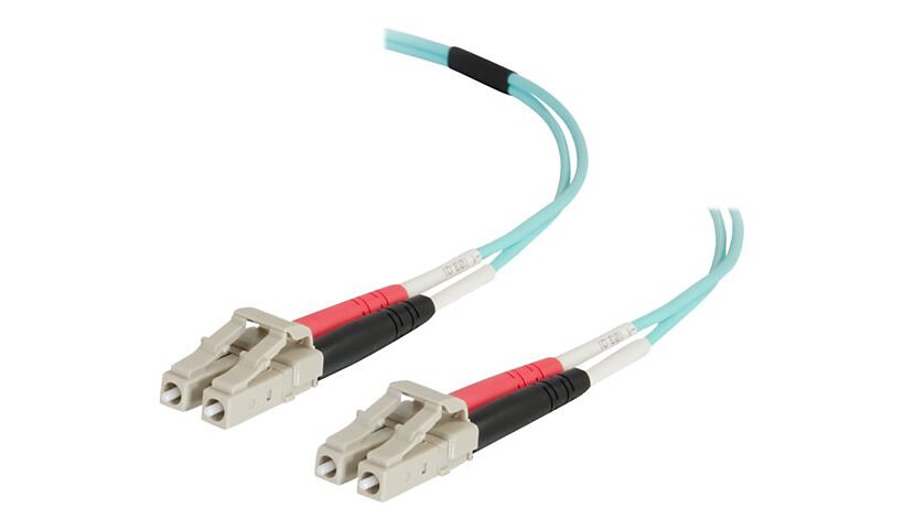 C2G 12m LC-LC 50/125 OM4 Duplex Multimode Fiber Cable - Aqua - patch cable