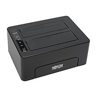 Tripp Lite USB 3.0 SuperSpeed to Dual SATA External Hard Drive Docking Station w/ Cloning 2.5in and 3.5in HDD - hard