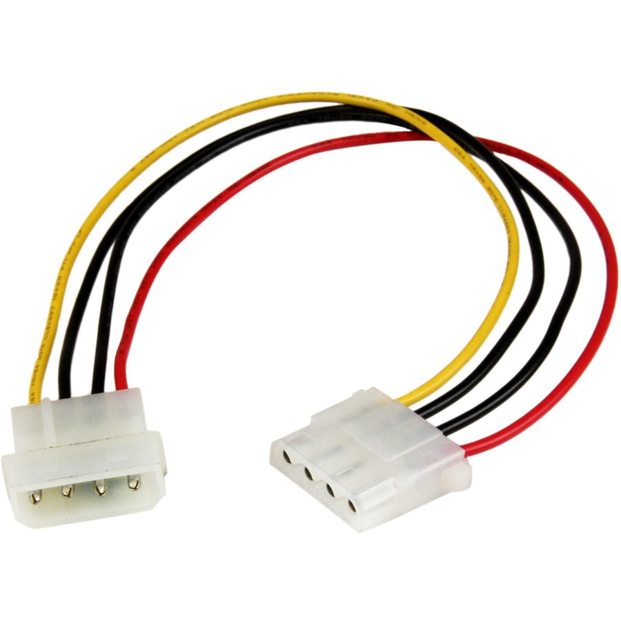 StarTech.com 12in Molex LP4 Power Extension Cable M/F - 4 pin Molex Power Connector - 4 pin Power Extension Cable - LP4
