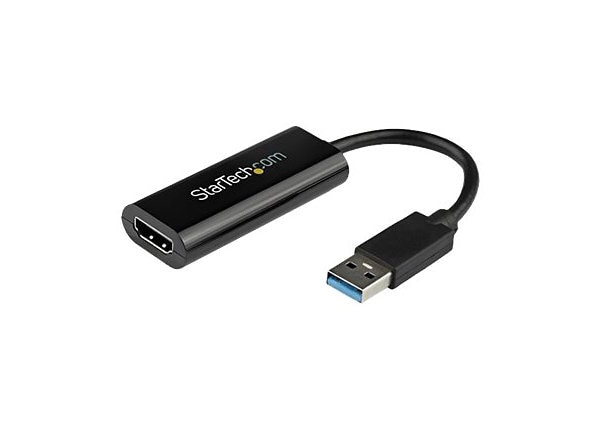 StarTech.com USB 3.0 to HDMI Adapter - 1080p Slim USB to HDMI Adapter -  External Video Graphics Card - USB32HDES - Monitor Cables & Adapters 