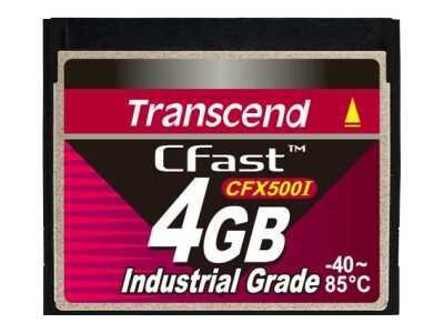 Transcend CFast CFX500I Industrial Grade - flash memory card - 4 GB - CFast