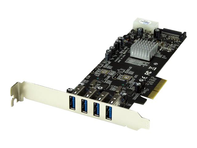 StarTech.com 4 Port USB 3.0 PCIe Card w/ 2 Dedicated Channels - UASP