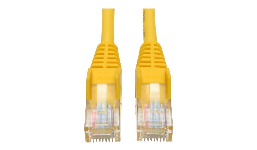 Eaton Tripp Lite Series Cat5e 350 MHz Snagless Molded (UTP) Ethernet Cable (RJ45 M/M), PoE - Yellow, 1 ft. (0.31 m) -