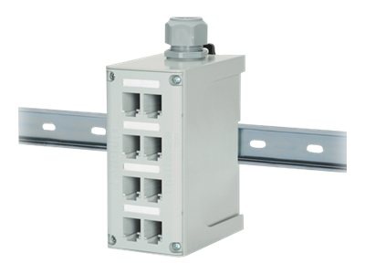 Panduit IndustrialNet DIN Rail Fiber Optic Enclosure - DIN rail mount outle