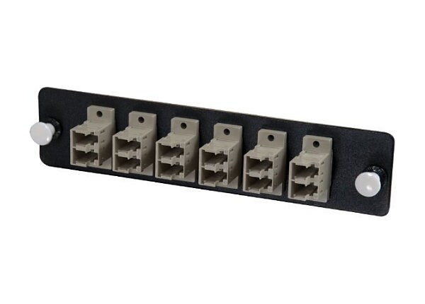 C2G Q-Series Fiber Distribution System 12-STRAND, LC DUPLEX, PB INSERT, MM, BEIGE LC - patch panel adapter