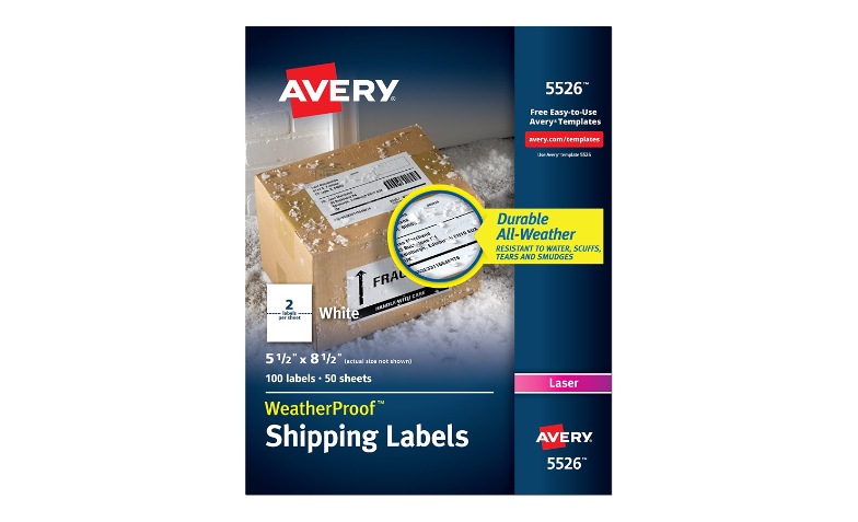 Avery WeatherProof Durable Laser Shipping Labels