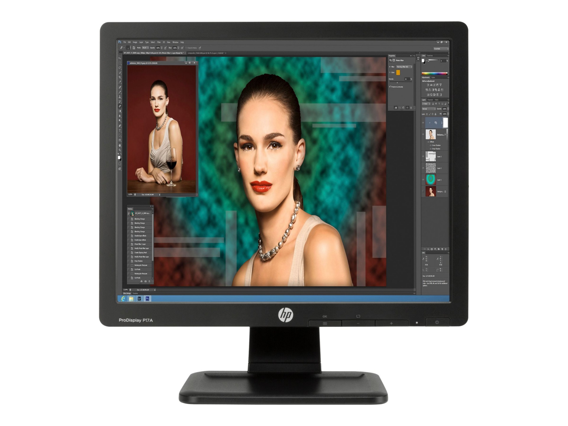 HP ProDisplay P17A 17" LED-backlit LCD - Black
