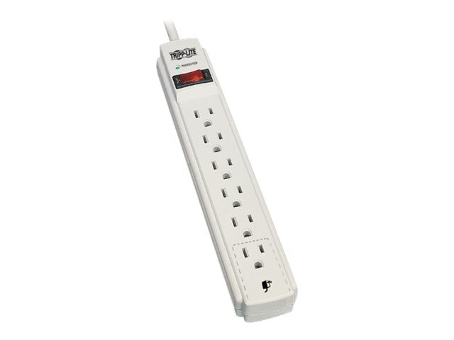 Eaton Tripp Lite Series Surge Protector Power Strip 120V 6 Outlet 8' Cord 990 Joule Flat Plug - surge protector - 1.875