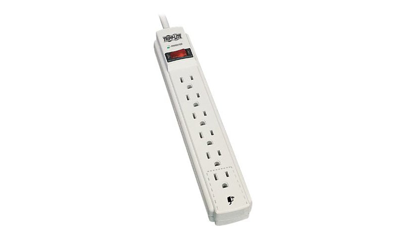 Tripp Lite Surge Protector Power Strip 120V 6 Outlet 8' Cord 990 Joule Flat Plug - surge protector - 1.875 kW