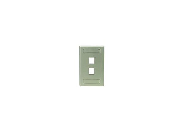 Black Box GigaStation Wallplate, Single-Gang, 2 Port, Office White