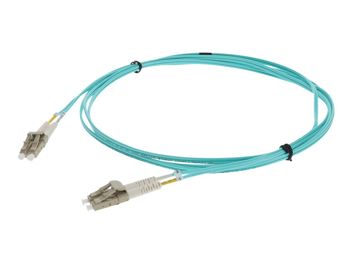 Proline 1m LC to LC Aqua OM4 Duplex OFNR (Riser-Rated) Fiber Patch Cable