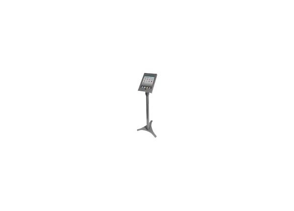 Compulocks iPad Secure Executive Enclosure with Adjustable Floor Stand Kiosk Silver - stand