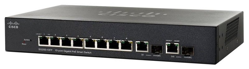 Cisco Small Business Smart SG200-10FP - switch - 10 ports - managed - rack-mountable