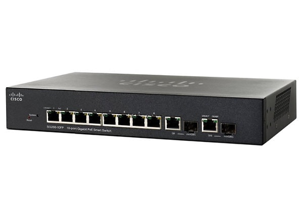 Cisco Small Business Smart SG200-10FP - switch - 10 ports - managed - rack-mountable