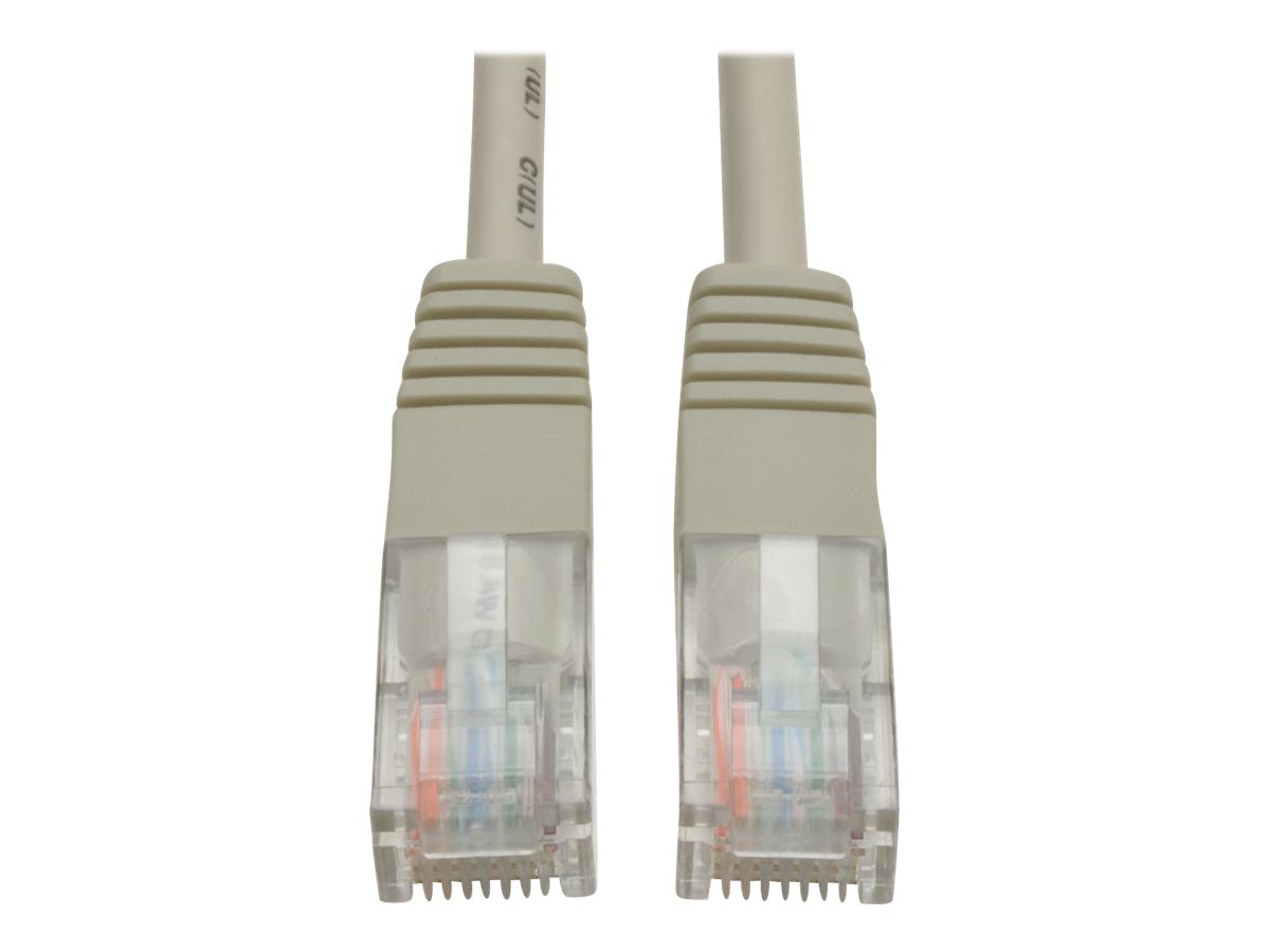Eaton Tripp Lite Series Cat5e 350 MHz Molded (UTP) Ethernet Cable (RJ45 M/M), PoE - Gray, 3 ft. (0.91 m) - patch cable -