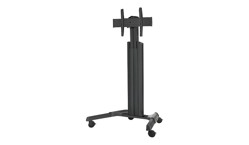 Chief Fusion Medium Height Adjustable Mobile TV Cart - For Displays 32-65" - Black
