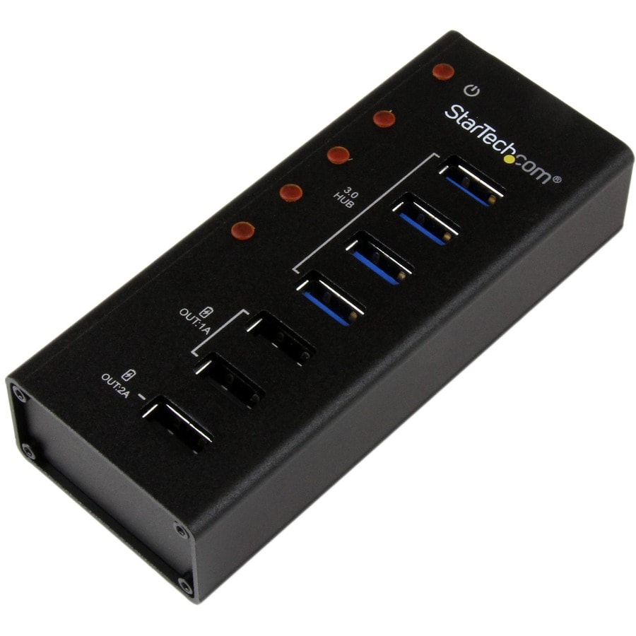 StarTech.com 4 Port USB 3.0 Hub (USB-A) plus 3x Fast Charge - Self Powered