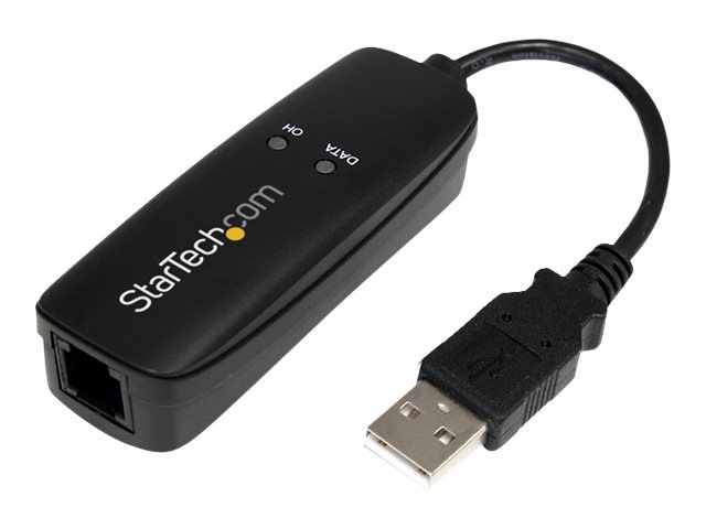 StarTech.com External V.92 56K USB Fax Modem – Hardware Based Dial up Modem