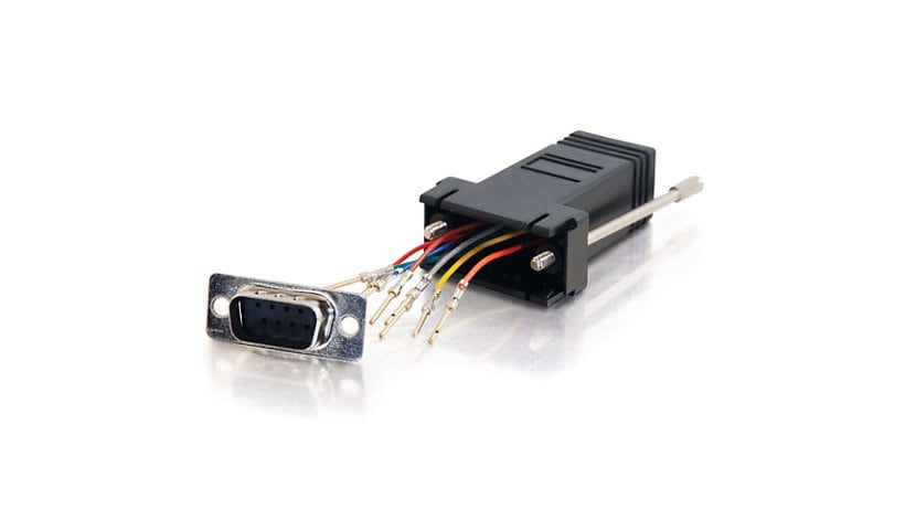 C2G RJ45 to DB9 Serial RS232 Modular Adapter - Black