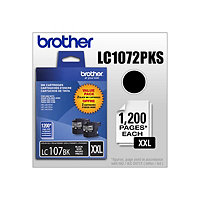 Brother LC107BK XXL - 2-pack - Super High Yield - black - original - ink ca