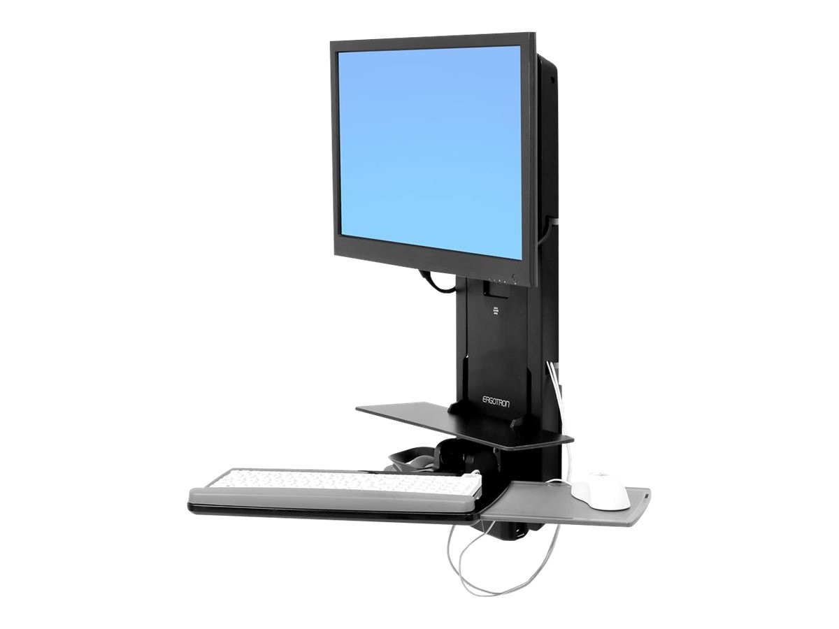 Ergotron StyleView Sit-Stand Vertical Lift, Patient Room mounting kit - for