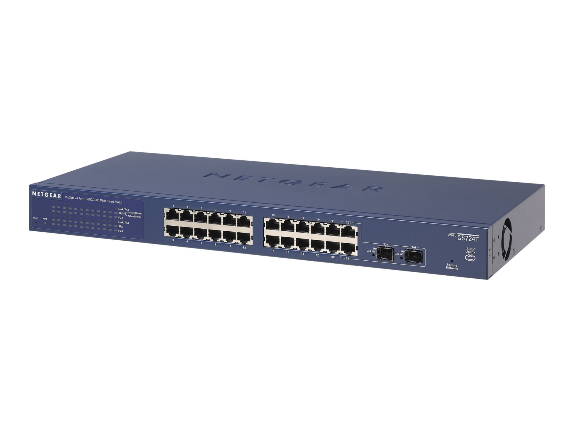 NETGEAR 24-Port Gigabit Smart Switch, - GS724Tv4 GS724T-400NAS Switches - Ethernet