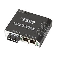 Black Box Extreme Media Converter Switch 110-VAC - fiber media converter -