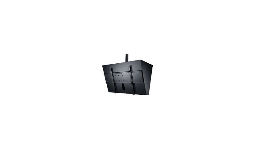 Peerless Back to Back Ceiling Mount w/ Media Player Storage DST965 mounting kit - for 2 LCD displays / AV System - black