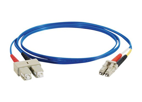 C2G 1m LC-SC 62.5/125 OM1 Duplex Multimode PVC Fiber Optic Cable - Blue - patch cable - 3.3 ft - blue