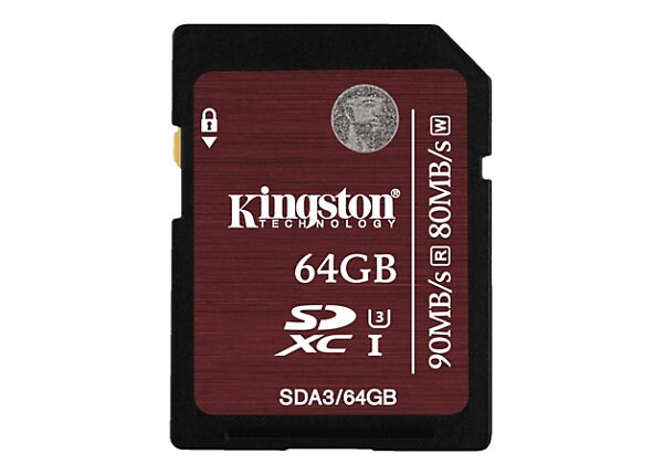 Kingston - flash memory card - 64 GB - SDXC UHS-I