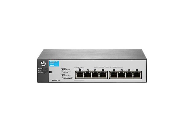 HP 1810-8G v2 Switch - switch - 8 ports - managed - desktop, wall-mountable - Smart Buy