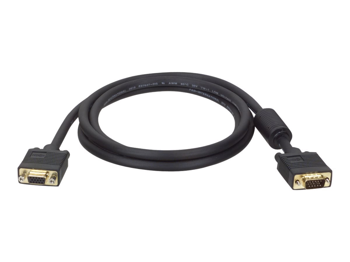 Tripp Lite 6ft VGA Coax Monitor Extension Cable with RGB High Resolution HD15 M/F 1080p 6ft - VGA extension cable - 6 ft