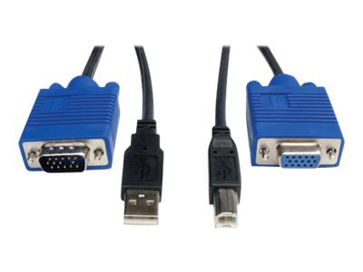 Tripp Lite 10ft KVM Switch USB Cable Kit for KVM Switch B006-VU4-R - video / USB cable - 10 ft